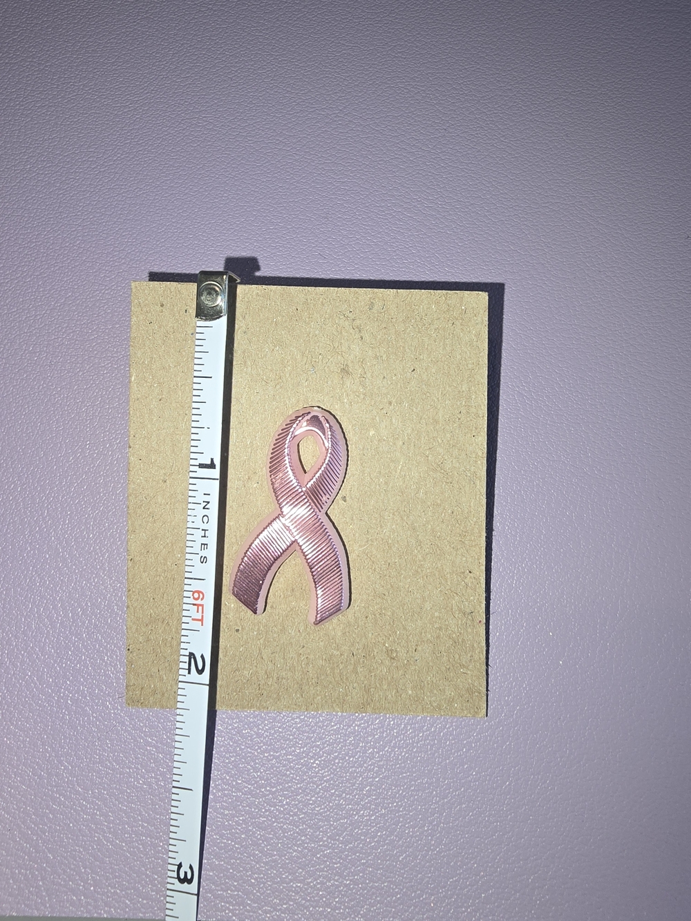 Pink Breast Cancer Awareness Ribbon Pin - Supportive Pink Ribbon Accessory - Picture 4 of 4